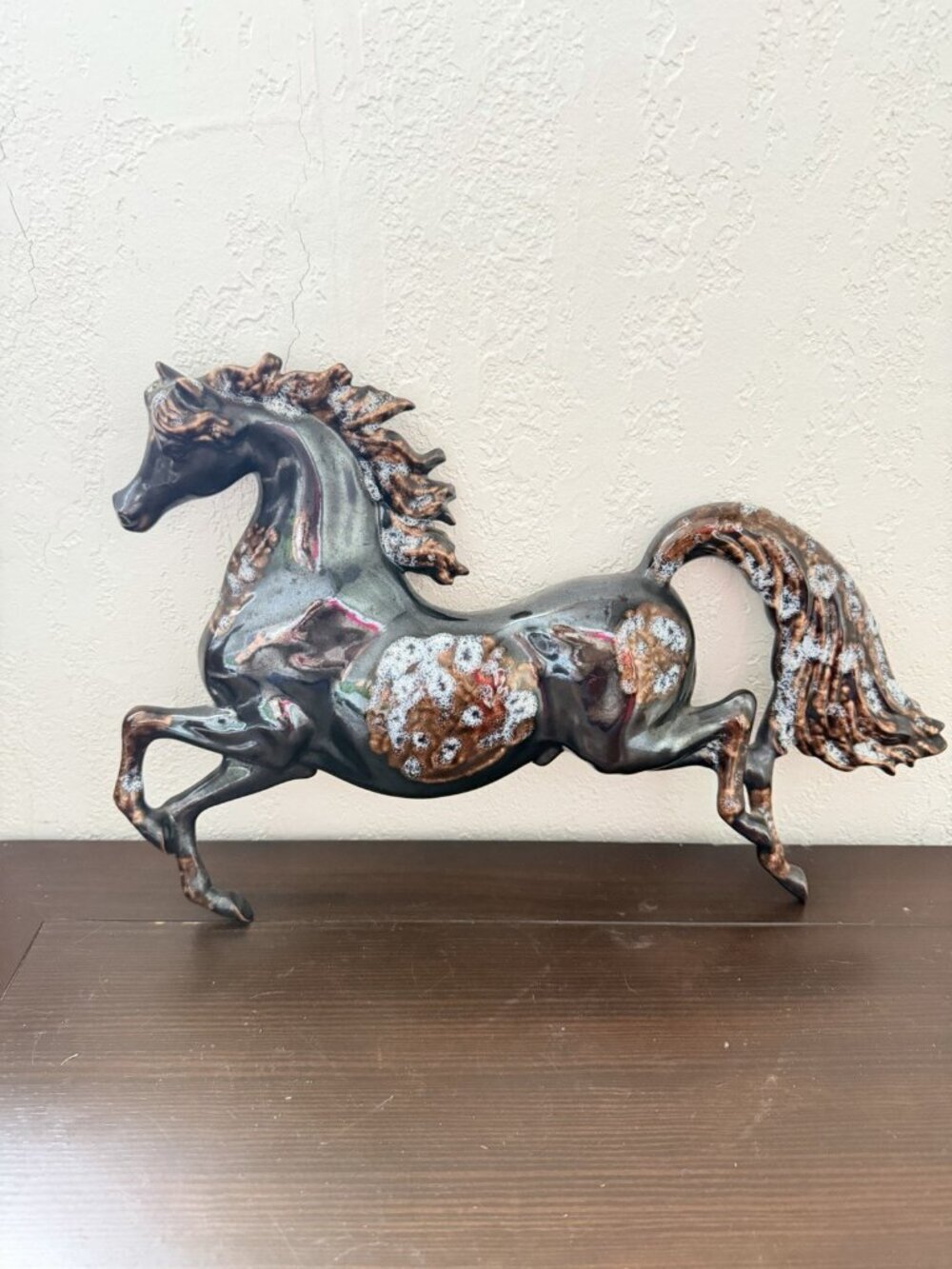 Vintage Atlantic mold  Ceramic  Horse brown color 18''